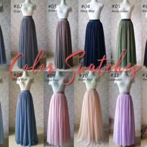 Tulle TUTU Color chart Tutu Color Swatches Wedding Skirt Maxi Tulle Skirt Custom