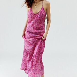 Urban Renewal Remade Sari Maxi Slip Dress in Assorted, Women's at Urban Outfitters