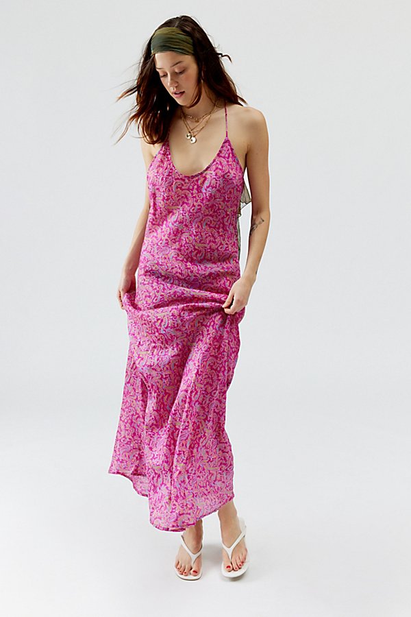 Urban Renewal Remade Sari Maxi Slip Dress in Assorted, Women's at Urban Outfitters