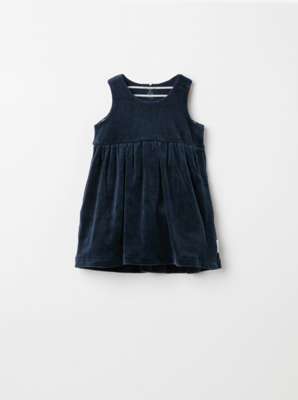 Velour Baby Pinafore Dress