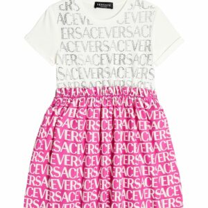 Versace Kids Logo cotton jersey T-shirt dress