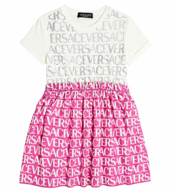 Versace Kids Logo cotton jersey T-shirt dress