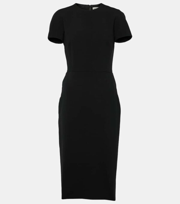 Victoria Beckham Fitted T-Shirt crêpe midi dress