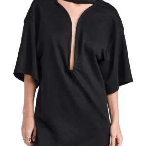 Victoria Beckham Frame Cut-Out T-Shirt Dress Black 8