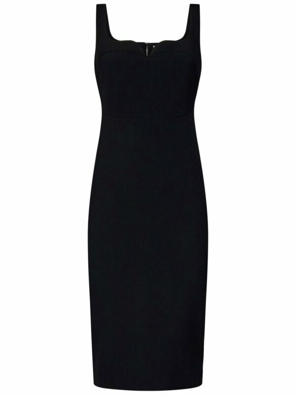 Victoria Beckham Sleeveless Fitted T-Shirt Dress Midi Dress