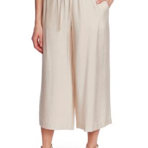 Vince Camuto Drawstring Rumpled Culottes in Cool Beige at Nordstrom, Size Largeregular