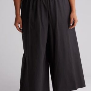 Vince Poplin Bias Cotton Culottes in Black at Nordstrom Rack, Size 2X