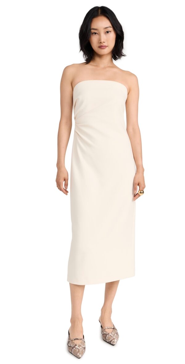 Vince Strapless Draped Dress Off White 2