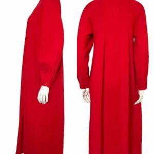 Vintage 1970S Jean Muir London Red Smock Maxi Dress, Women's (Size XS)