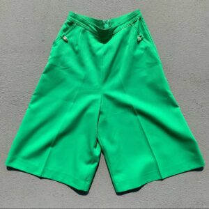 Vintage 60S Sears High Waist Green Culottes Shorts 27" Waist, Women's