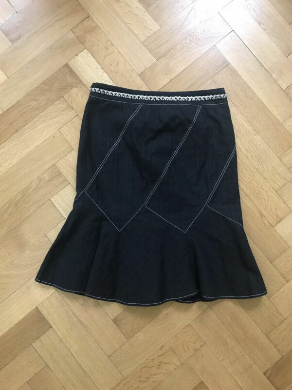 Vintage Godet Skirt Roberto Cavalli Class in Black, Women's (Size 28)