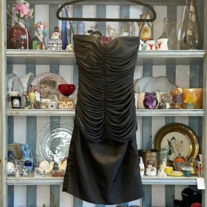 Vintage Liptons Union Made Black Strapless Cocktail Dress, Women's (Size 2XS)