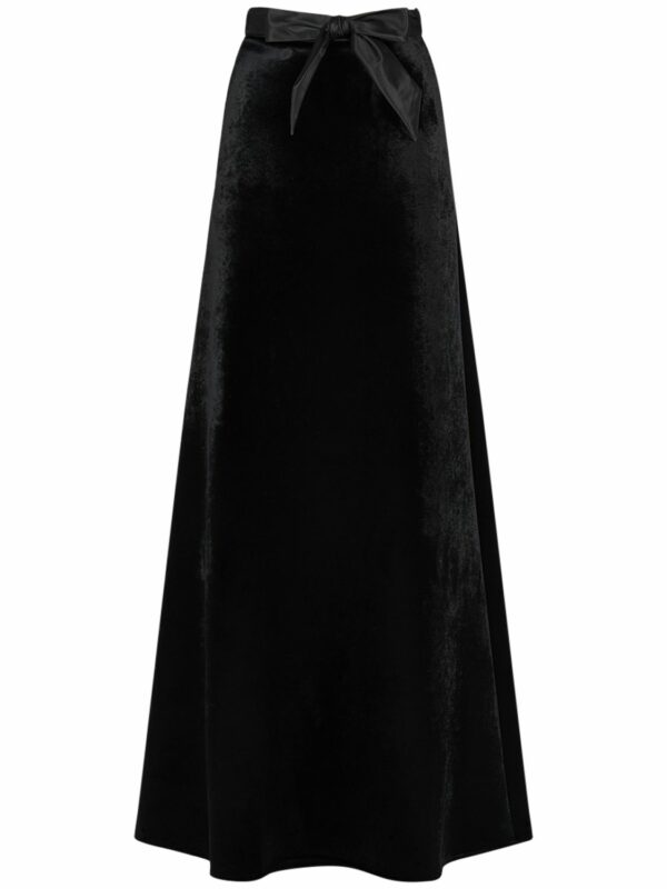 Viscose Blend A-line Maxi Skirt