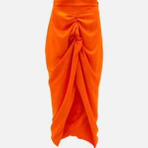 Vivienne Westwood Panther asymmetrical crêpe midi skirt