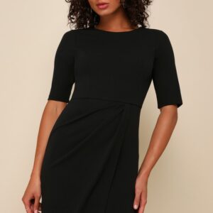 Westwood Black Half Sleeve Sheath Dress