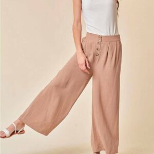 Wide Leg Culottes In Natural