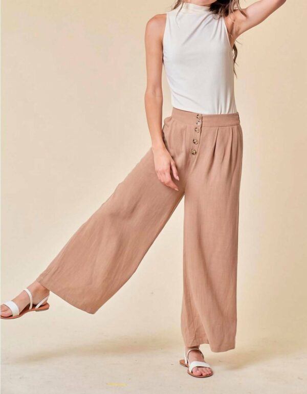 Wide Leg Culottes In Natural