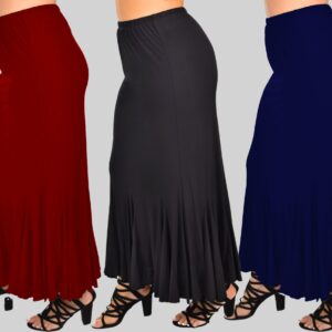 Women Boho Skirt, Godet Splash Bottom Paneled A Line Maxi Regular & Plus Sizes