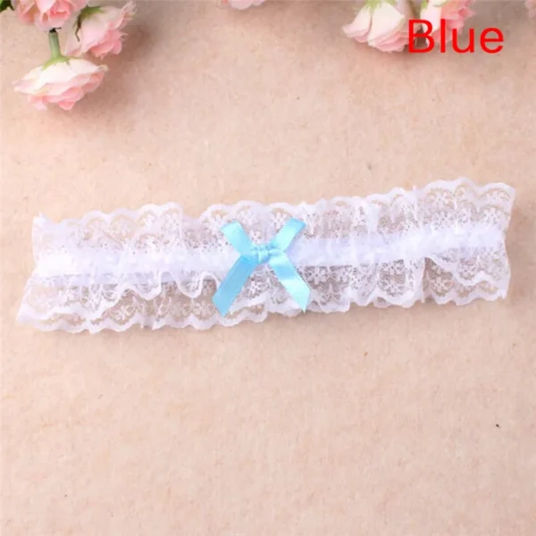 Women Bow Leg Ring Sexy Lingerie Lace Floral Garter Belt Bowknot Leg Loop Wedding Garters Bridal Cosplay Fashion Stocking Ring