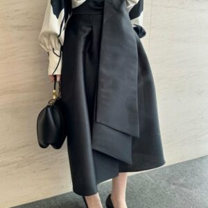 Women Plain Spring/Fall Urban Polyester No Elasticity Daily Maxi A-Line Regular Skirts