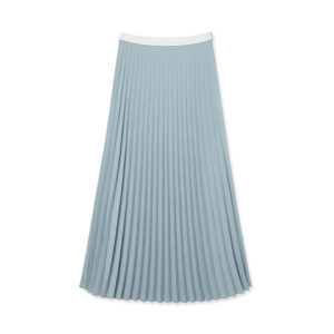 Women Pleasts Maxi Skirt _ Light Blue