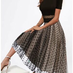 Women Polka Dots Summer Elegant Natural Prom Regular Fit Maxi Regular Semiformal Dresses