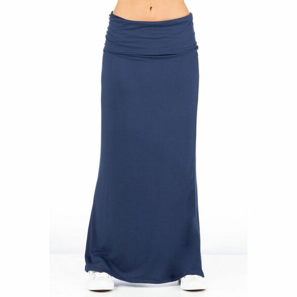 Women's 24Seven Comfort Apparel Foldover Maxi Skirt, Size: XXL, Blue