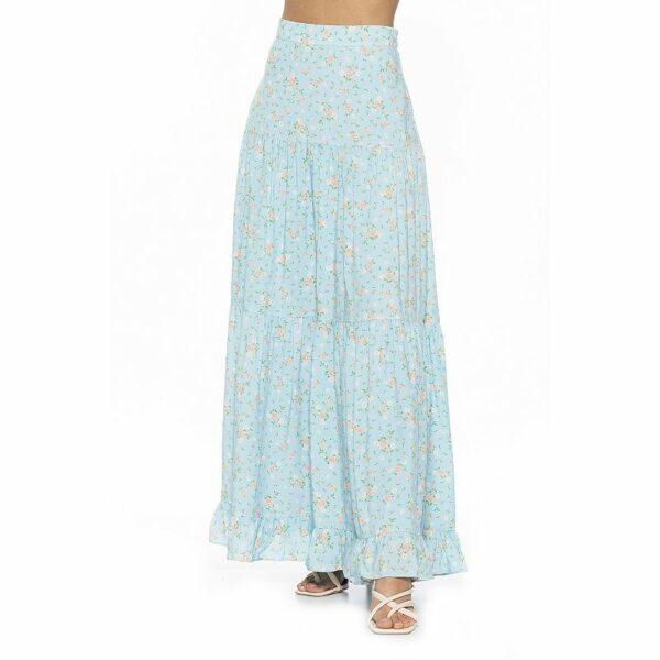 Women's ALEXIA ADMOR Halima Tiered Maxi Skirt, Size: 14, Halogen Floral