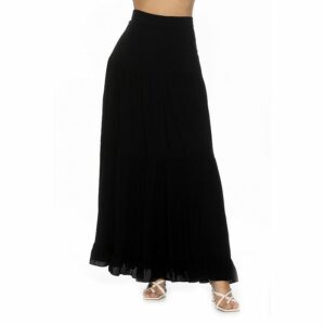 Women's ALEXIA ADMOR Halima Tiered Maxi Skirt, Size: 6, Black