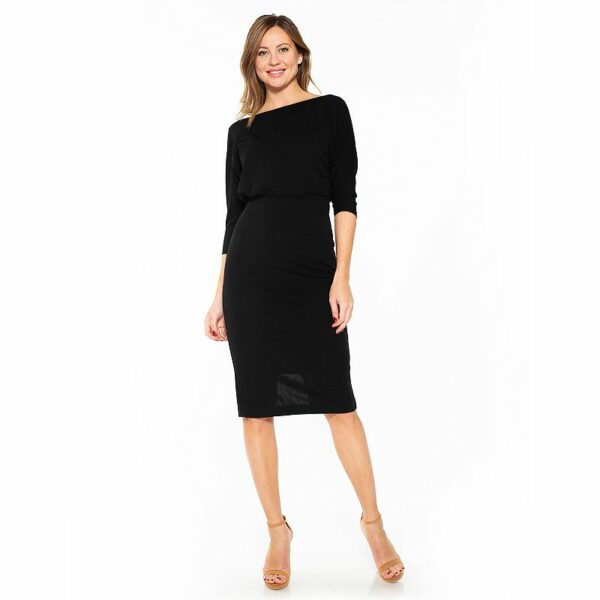 Women's ALEXIA ADMOR Paris Long Sleeve Dolman Sheath Dress, Size: XS, Black