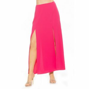 Women's ALEXIA ADMOR Sansa Side Slit Detail Maxi Pencil Skirt, Size: 2, Pink