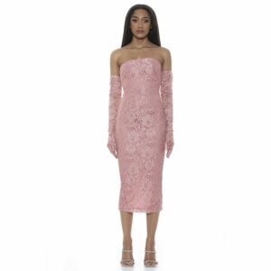 Women's ALEXIA ADMOR Zelle Strapless Midi Sheath Dress, Size: 6, Blush