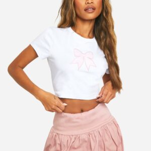 Womens Bengaline Bubble Puffball Mini Skirt - Pink - 18, Pink