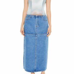 Women's Convertible Denim Maxi Skirt , XS