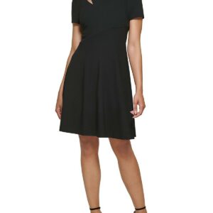 Womens Cut-out Short sleeve Sheath Dress