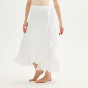 Women's Draper James Wrap Skirt Sarong, Size: Small, White