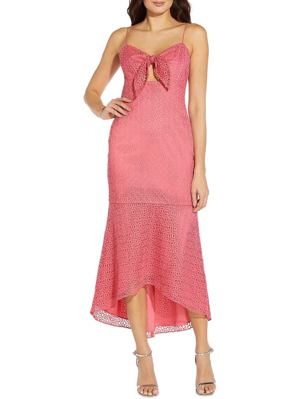 Womens Eyelet Maxi Sheath Dress