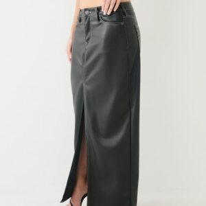 Women's Faux Leather Maxi Skirt | Black | Size 28 | True Religion