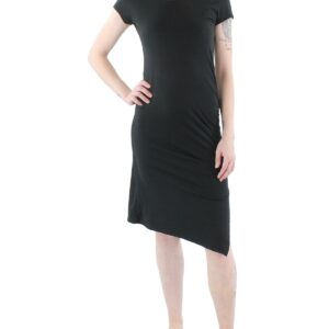 Womens Fitted Ruched T-Shirt Dress