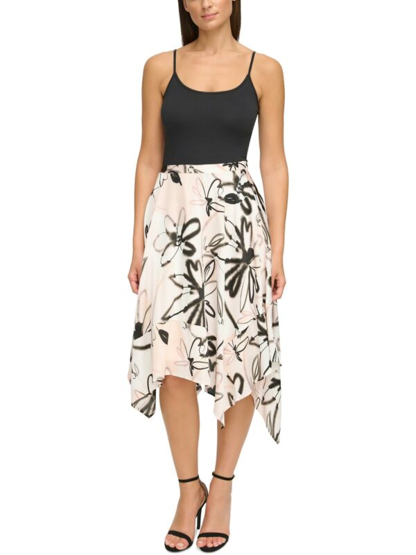 Womens Floral Print Recycled Polyester Asymmetrical Skirt