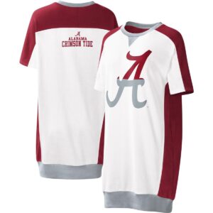 Women's G-iii 4Her by Carl Banks White Alabama Crimson Tide Home Run T-shirt Dress - White