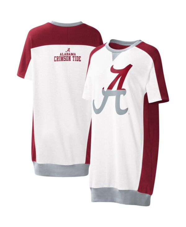 Women's G-iii 4Her by Carl Banks White Alabama Crimson Tide Home Run T-shirt Dress - White