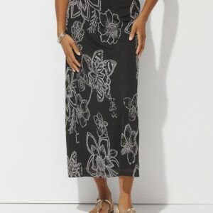 Women's Jacquard Maxi Skirt in Black Size 16/18 | Chico's Outlet, Clearance Women's Clothing