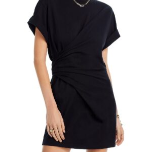 Womens Mini Gathered T-Shirt Dress