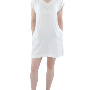 Womens Mini V-Neck T-Shirt Dress