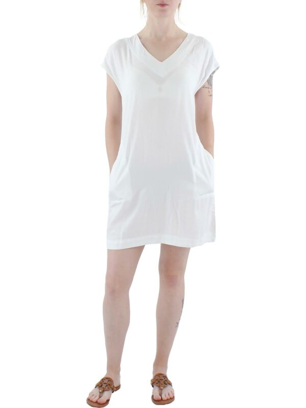 Womens Mini V-Neck T-Shirt Dress