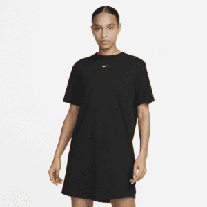 Women's Nike Sportswear Chill Knit Oversized T-Shirt Dress in Black, Size: Medium | DV7882-010