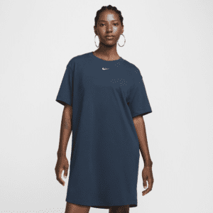 Women's Nike Sportswear Chill Knit Oversized T-Shirt Dress in Blue, Size: Small | DV7882-478