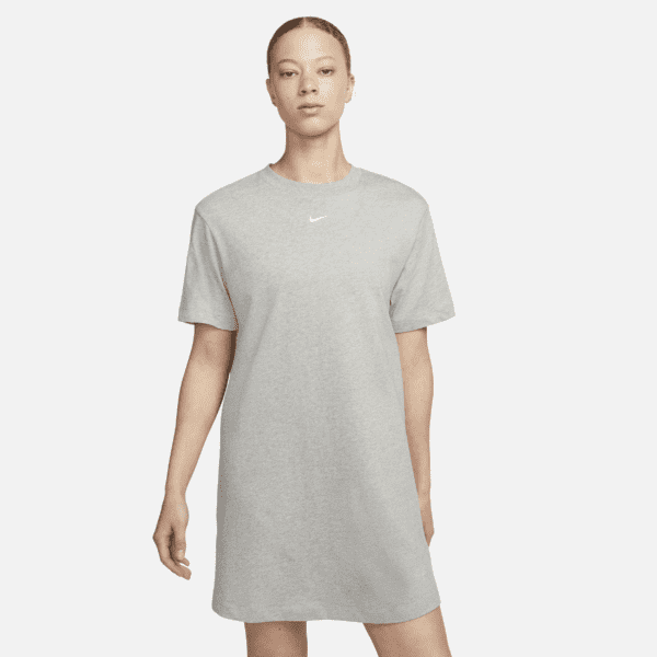 Women's Nike Sportswear Chill Knit Oversized T-Shirt Dress in Grey, Size: Medium | DV7882-063