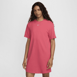 Women's Nike Sportswear Chill Knit Oversized T-Shirt Dress in Pink, Size: XS | DV7882-629